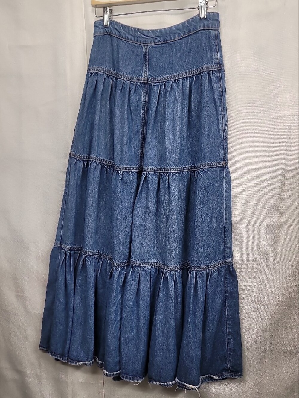 We the Free Dreamweaver Tiered Denim Maxi Skirt Size Xs - Picture 11 of 14